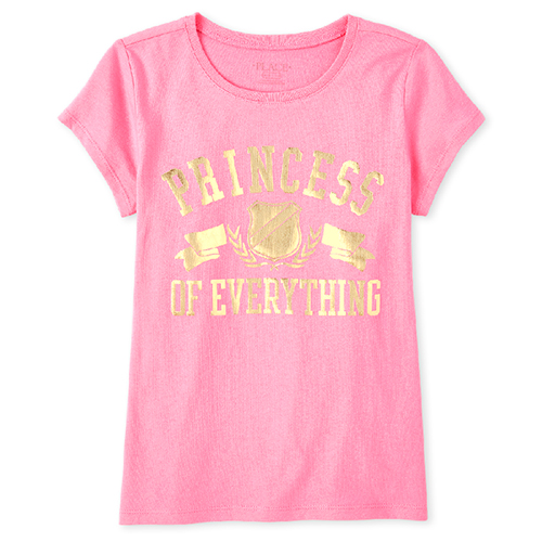 

s Foil Princess Matching Graphic Tee - Pink T-Shirt - The Children's Place