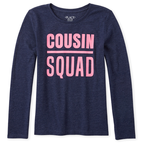 

Girls Cousin Squad Matching Graphic Tee - Blue T-Shirt - The Children's Place