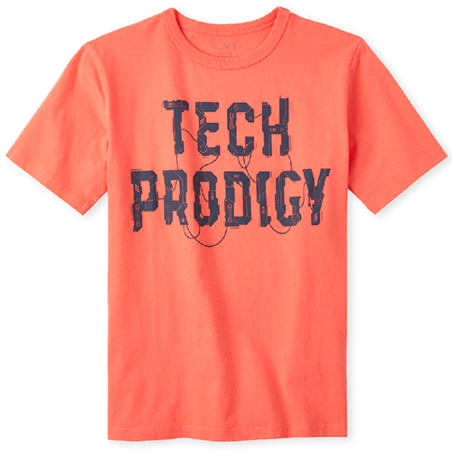 

Boys Boys Tech Graphic Tee - Orange T-Shirt - The Children's Place