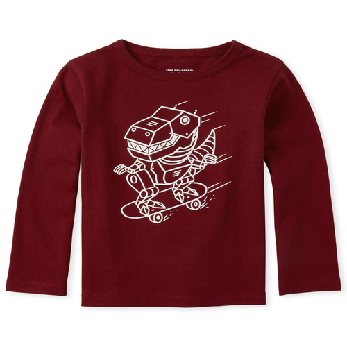 

s Baby And Toddler Boys Robot Graphic Tee - Red T-Shirt - The Children's Place