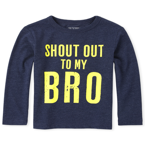 

s Baby And Toddler Boys Bro Graphic Tee - Blue T-Shirt - The Children's Place