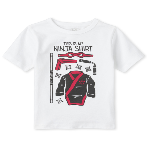 

s Baby And Toddler Boys Ninja Graphic Tee - White T-Shirt - The Children's Place
