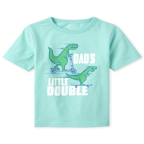 

s Baby And Toddler Boys Dad's Double Graphic Tee - Blue T-Shirt - The Children's Place