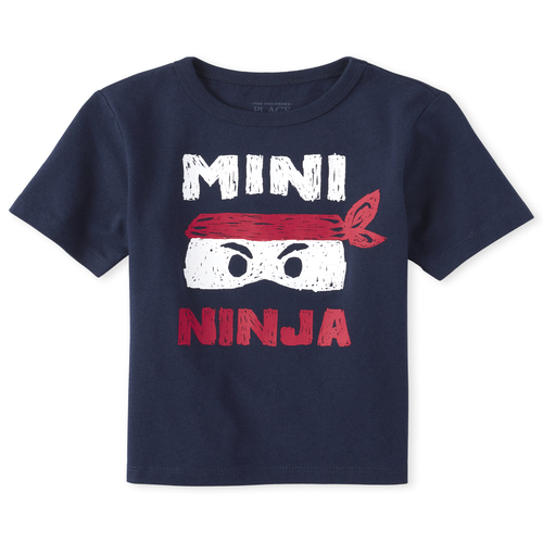 

s Baby And Toddler Boys Ninja Graphic Tee - Blue T-Shirt - The Children's Place