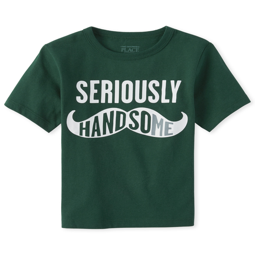 

s Baby And Toddler Boys Handsome Graphic Tee - Green T-Shirt - The Children's Place