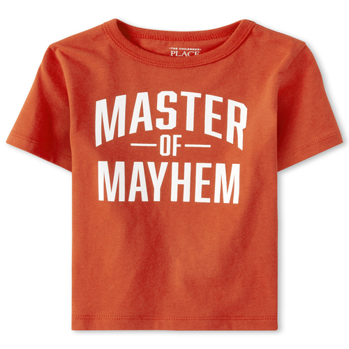 

s Baby And Toddler Boys Mayhem Graphic Tee - Orange T-Shirt - The Children's Place