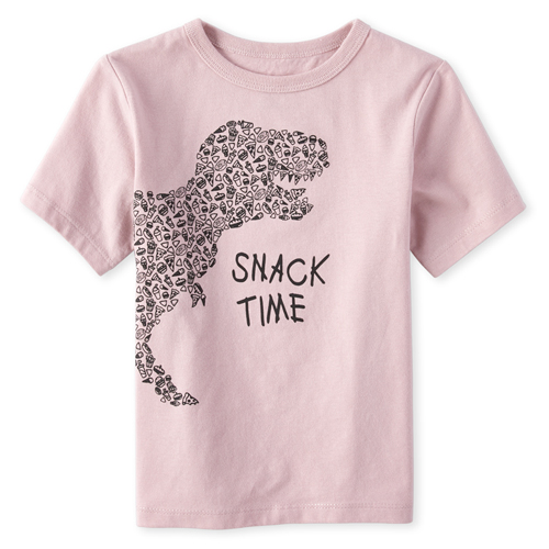 

s Baby And Toddler Boys Snack Dino Graphic Tee - Purple T-Shirt - The Children's Place