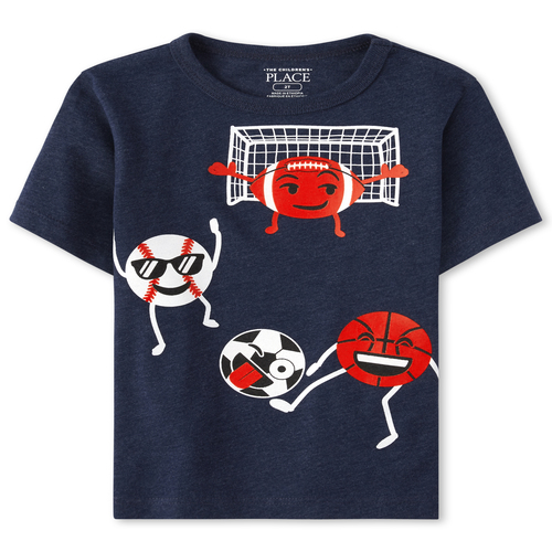 

s Baby And Toddler Boys Sports Graphic Tee - Blue T-Shirt - The Children's Place