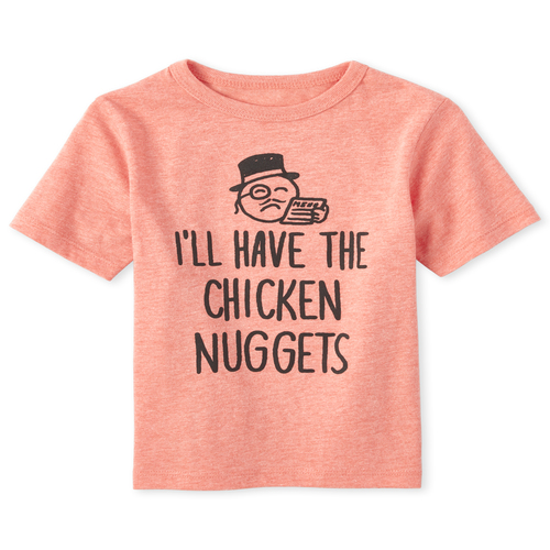 

s Baby And Toddler Boys Chicken Nuggets Graphic Tee - Orange T-Shirt - The Children's Place