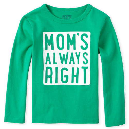 

s Baby And Toddler Boys Mom Graphic Tee - Green T-Shirt - The Children's Place