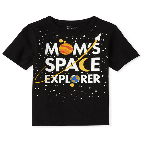 

s Baby And Toddler Boys Mom's Space Explorer Graphic Tee - Black T-Shirt - The Children's Place