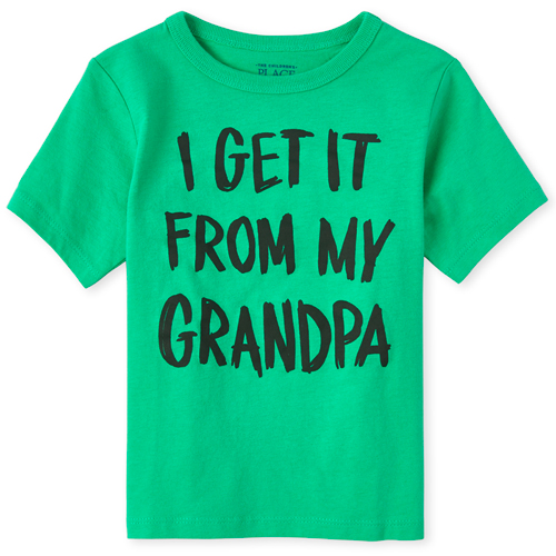

s Baby And Toddler Boys Grandpa Graphic Tee - Green T-Shirt - The Children's Place