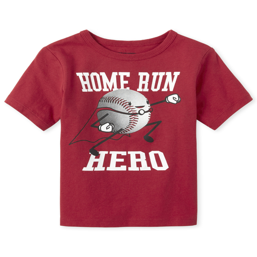 

s Baby And Toddler Boys Baseball Graphic Tee - Red T-Shirt - The Children's Place
