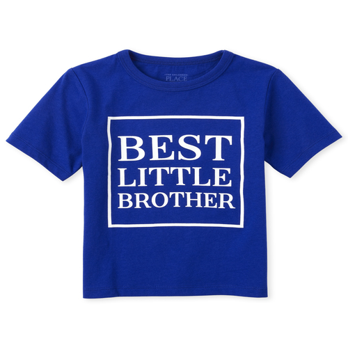 

s Baby And Toddler Boys Glow Best Brother Matching Graphic Tee - Blue T-Shirt - The Children's Place