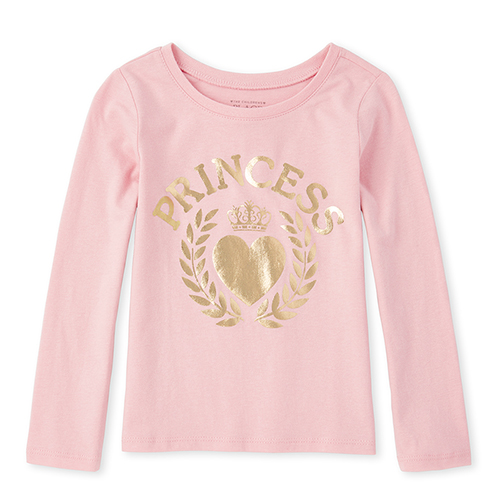

s Baby And Toddler Mommy And Me Foil Princess Matching Graphic Tee - Pink T-Shirt - The Children's Place