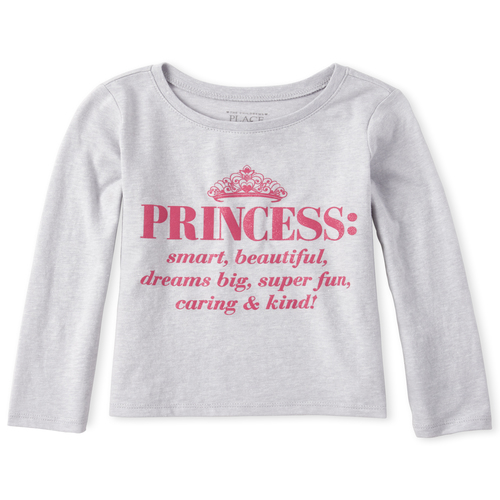 

s Baby And Toddler Glitter Princess Matching Graphic Tee - Blue T-Shirt - The Children's Place