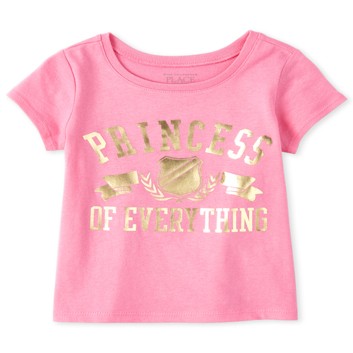 

s Baby And Toddler Foil Princess Matching Graphic Tee - Pink T-Shirt - The Children's Place