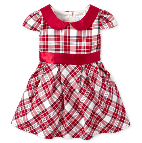 

s Toddler And Very Merry Plaid Fit And Flare Dress - Red - The Children's Place