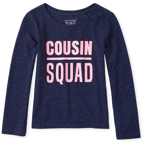 

s Baby And Toddler Cousin Squad Matching Graphic Tee - Blue T-Shirt - The Children's Place