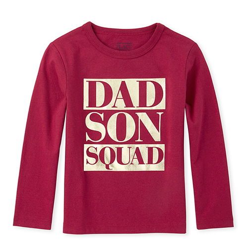 

s Baby And Toddler Boys Matching Family Foil Squad Graphic Tee - Red T-Shirt - The Children's Place