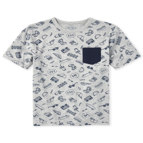 

s Boys Food Pocket Top - Gray - The Children's Place