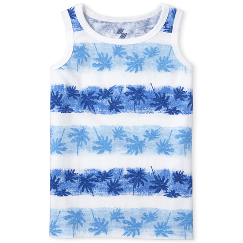 

Boys Boys Mix And Match Striped Palm Tree Tank Top - Blue - The Children's Place