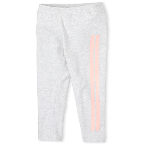 

Girls Active Side Stripe Leggings - Gray - The Children's Place