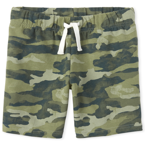 

Boys Boys Camo French Terry Shorts - Green - The Children's Place