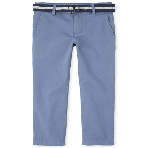 

Boys Boys Belted Stretch Chino Pants - Blue - The Children's Place