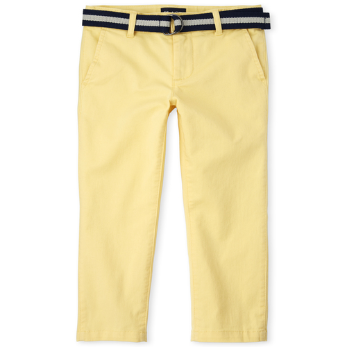 

Boys Boys Belted Stretch Chino Pants - Yellow - The Children's Place
