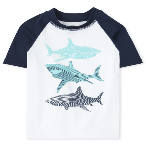 

Boys Boys Shark Rashguard - White - The Children's Place