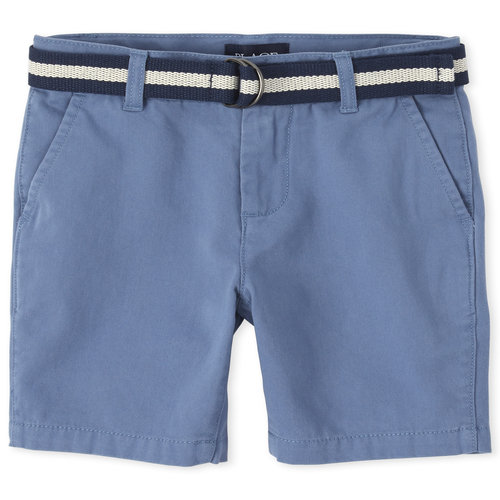 

Boys Boys Belted Chino Shorts - Blue - The Children's Place