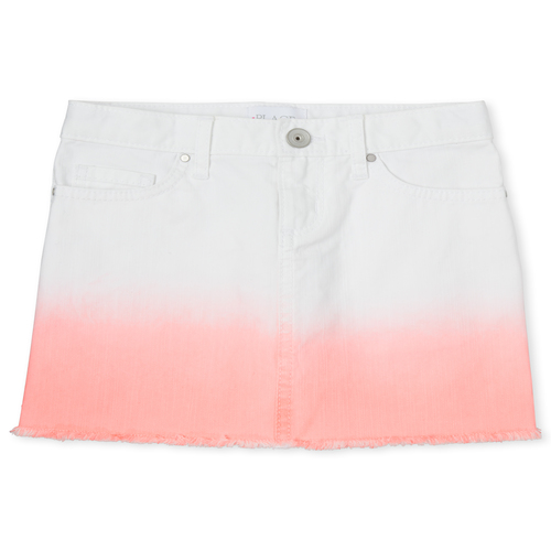 

s Ombre Frayed Hem Denim Skirt - Pink - The Children's Place