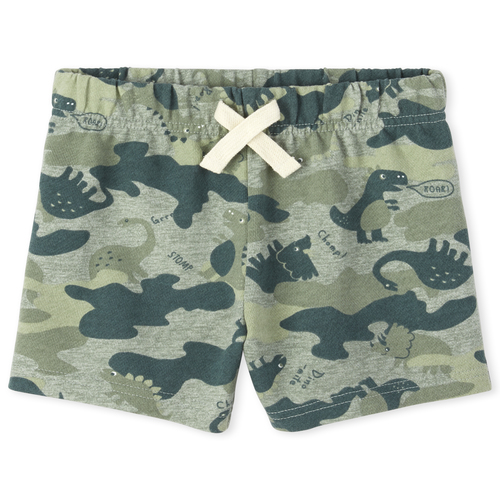

s Baby And Toddler Boys Camo Dino French Terry Pull On Shorts - Green - The Children's Place