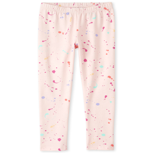 

Girls Paint Leggings - Pink - The Children's Place
