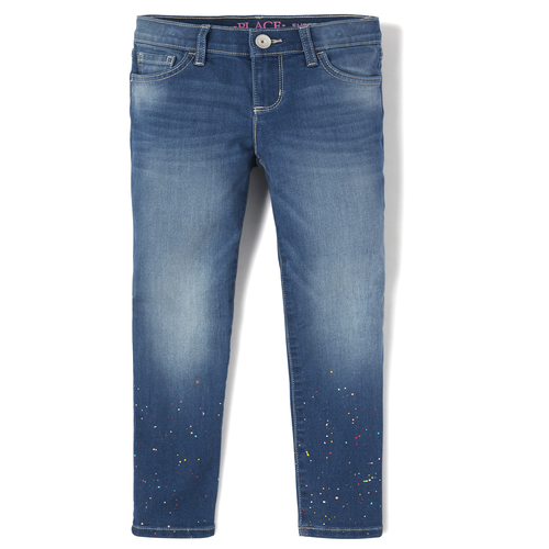 

s Paint Splatter Super Skinny Jeans - Denim - The Children's Place