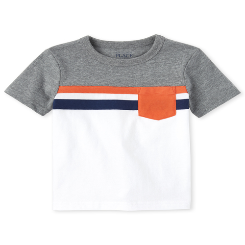 

s Boys Mix And Match Striped Pocket Top - White - The Children's Place