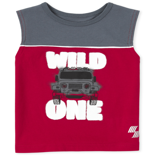 

s Baby And Toddler Boys Mix And Match Graphic Muscle Tank Top - Red - The Children's Place