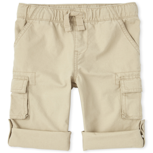 

s Baby And Toddler Boys Roll Up Pull On Cargo Pants - Tan - The Children's Place
