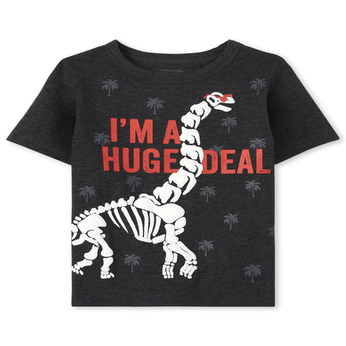 

s Baby And Toddler Boys Puff Print Top - Black - The Children's Place