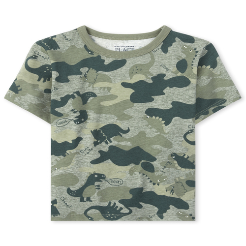 

s Baby And Toddler Boys Camo Dino Top - Green - The Children's Place
