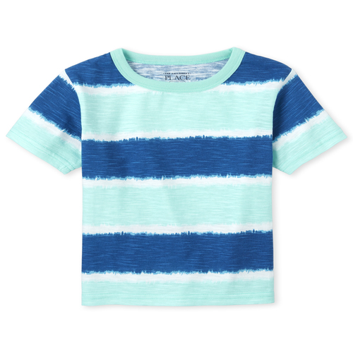 

s Baby And Toddler Boys Tie Dye Striped Top - Blue - The Children's Place