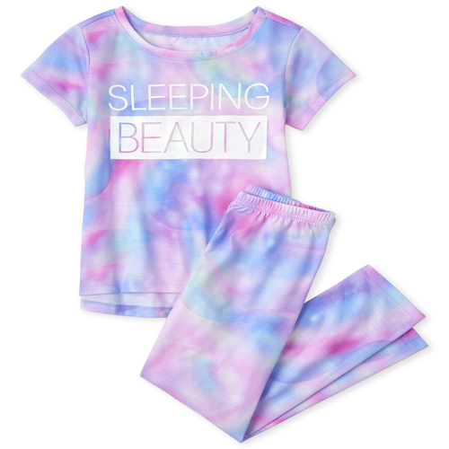 

s Glitter Beauty Tie Dye Pajamas - Pink - The Children's Place