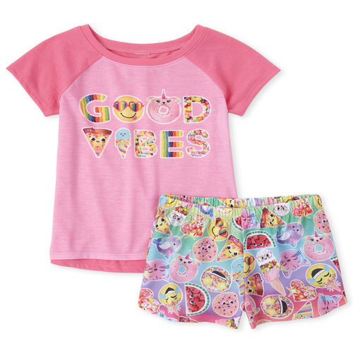

s Good Vibes Dessert Pajamas - Pink - The Children's Place