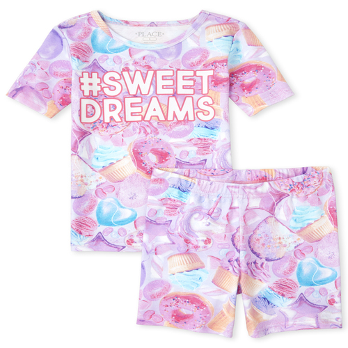 

s Glow Dessert Snug Fit Cotton Pajamas - Pink - The Children's Place