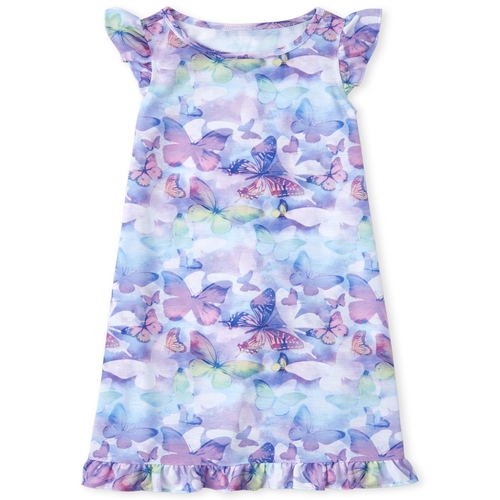 

s Butterfly Ruffle Nightgown - Purple - The Children's Place
