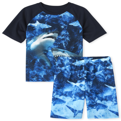 

s Boys Shark Pajamas - Blue - The Children's Place