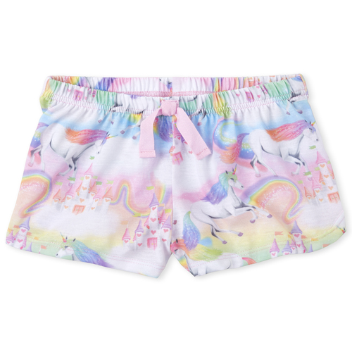 

s Rainbow Unicorn Pajama Shorts - Pink - The Children's Place