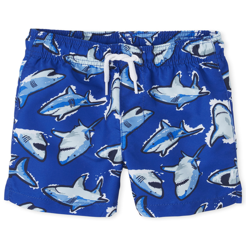 

s Baby And Toddler Boys Shark Swim Trunks - Blue - The Children's Place