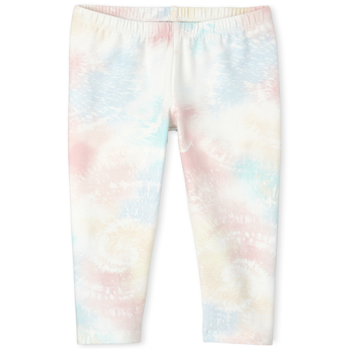 

Girls Tie Dye Capri Leggings - Pink - The Children's Place